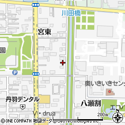 愛知県一宮市奥町宮東76周辺の地図