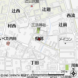愛知県一宮市奥町（県郭）周辺の地図