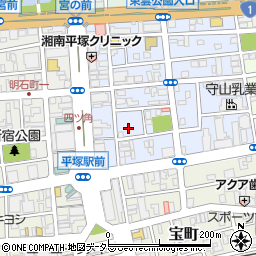 神奈川県平塚市宮の前7-28周辺の地図