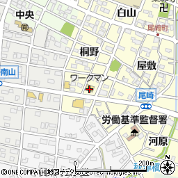 ワークマン愛知江南店周辺の地図