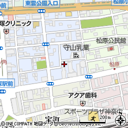 神奈川県平塚市宮の前周辺の地図