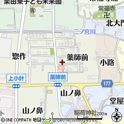 愛知県犬山市薬師前18-5周辺の地図