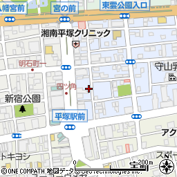 神奈川県平塚市宮の前1-23周辺の地図