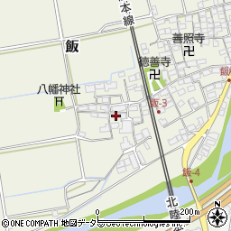滋賀県米原市飯525周辺の地図
