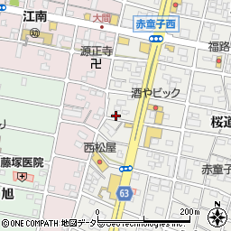 愛知県江南市赤童子町栄32周辺の地図