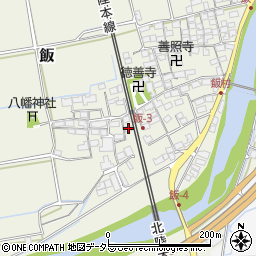 滋賀県米原市飯533周辺の地図