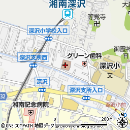 鎌倉市役所　深沢学習センター周辺の地図