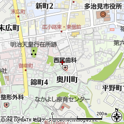 岐阜県多治見市奥川町5周辺の地図
