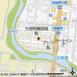 岐阜県大垣市問屋町周辺の地図