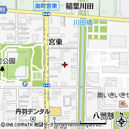 愛知県一宮市奥町宮東53周辺の地図