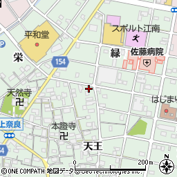 愛知県江南市上奈良町天王67周辺の地図