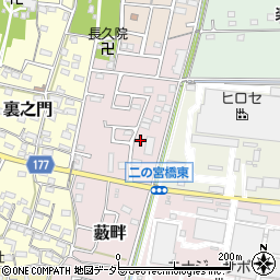 愛知県犬山市藪畔41周辺の地図