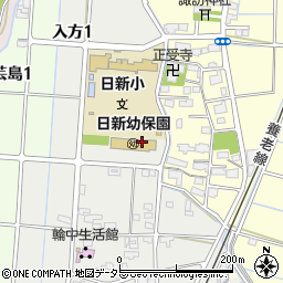 大垣市役所　日新幼保園周辺の地図