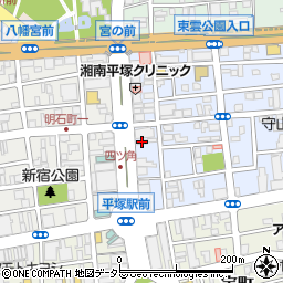 神奈川県平塚市宮の前1-11周辺の地図