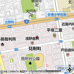 神奈川県平塚市見附町周辺の地図