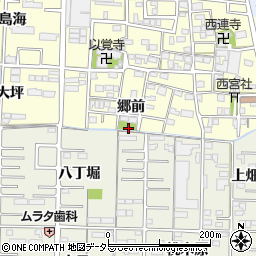 愛知県一宮市木曽川町門間（前大坪）周辺の地図
