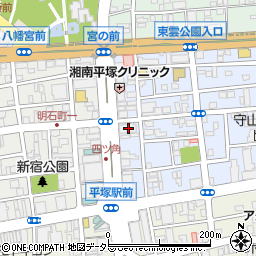 神奈川県平塚市宮の前1-13周辺の地図