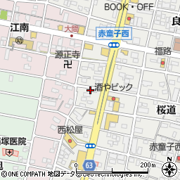 愛知県江南市赤童子町栄26周辺の地図