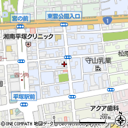 神奈川県平塚市宮の前6-16周辺の地図