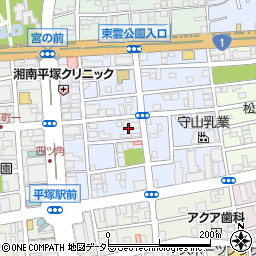 神奈川県平塚市宮の前6-12周辺の地図