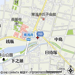 愛知県一宮市浅井町東浅井本郷清水周辺の地図