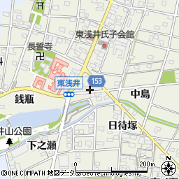 愛知県一宮市浅井町東浅井（本郷清水）周辺の地図