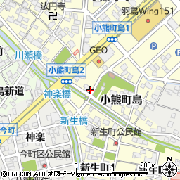 岐阜県羽島市小熊町島208周辺の地図