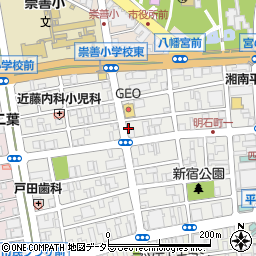 神奈川県平塚市明石町周辺の地図