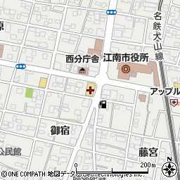 洋服の青山江南店周辺の地図