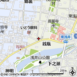 愛知県一宮市浅井町東浅井戌亥57周辺の地図