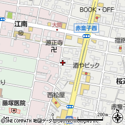 愛知県江南市赤童子町栄20周辺の地図
