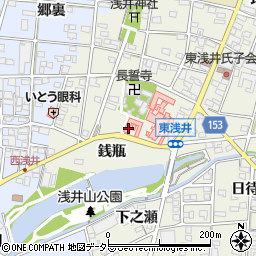 愛知県一宮市浅井町東浅井戌亥180周辺の地図