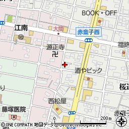 愛知県江南市赤童子町栄19周辺の地図