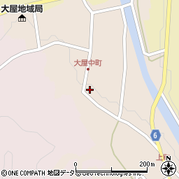 兵庫県養父市大屋町大屋市場206周辺の地図