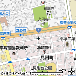 パークイット平塚見附磯崎駐車場周辺の地図