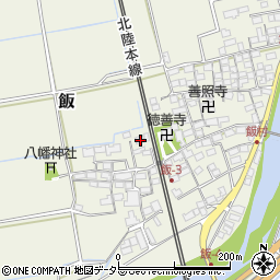 滋賀県米原市飯537周辺の地図