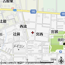 愛知県一宮市木曽川町三ツ法寺周辺の地図