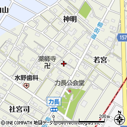 愛知県江南市力長町神出148周辺の地図