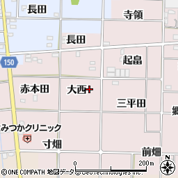 愛知県一宮市富塚大西周辺の地図