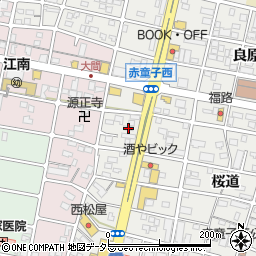 愛知県江南市赤童子町栄17周辺の地図