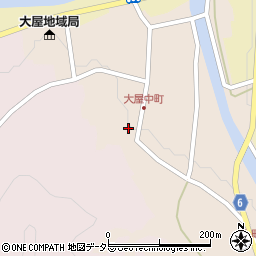 兵庫県養父市大屋町大屋市場186周辺の地図