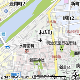 岐阜県多治見市広小路周辺の地図