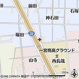 愛知県一宮市高田堀田54周辺の地図