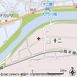 京都府福知山市十二周辺の地図