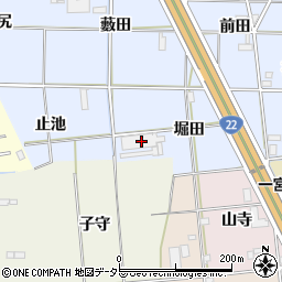 愛知県一宮市高田堀田16周辺の地図