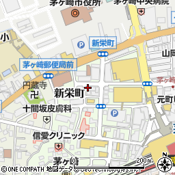茅ケ崎市　新栄町第二自転車駐車場周辺の地図
