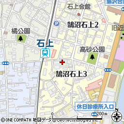 神奈川県藤沢市鵠沼石上3丁目1-6周辺の地図