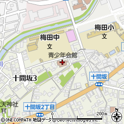 茅ヶ崎市青少年会館周辺の地図