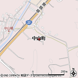 京都府綾部市中山町周辺の地図