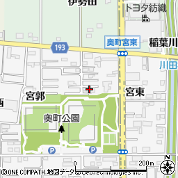 愛知県一宮市奥町宮東7周辺の地図